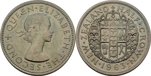 Neuseeland crown 1963 - 1/2,