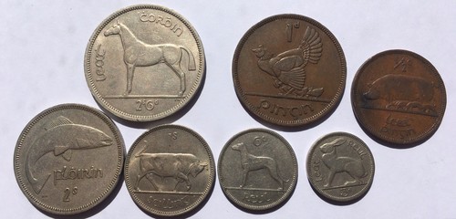 Irish pre decimal animal coin - irish, pre-decimal