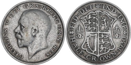 Great britain 2 - 1/2, crown